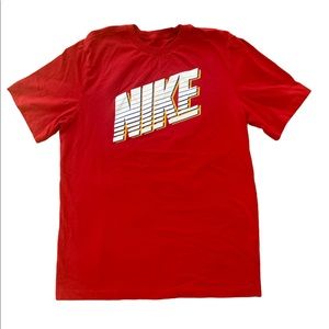 Mens Red Nike Retro Graphic T Shirt Medium